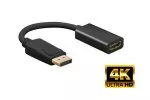 Adapter DisplayPort 1.4 Stecker auf HDMI Typ A Buchse, 4K*2K@60Hz, 3D, Länge 0,10m Blister